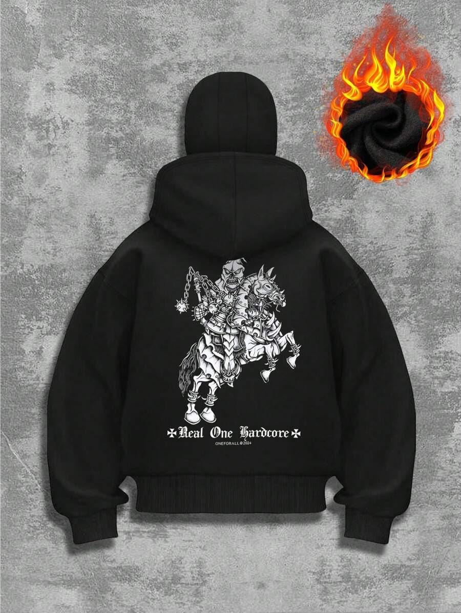 Full Zip Up Face Hoodie, Graphic Streetwear Sweatshirt, Cyber Y2K Goth Star Jacket, Alternative Opium Style Clothing, Mask Hood